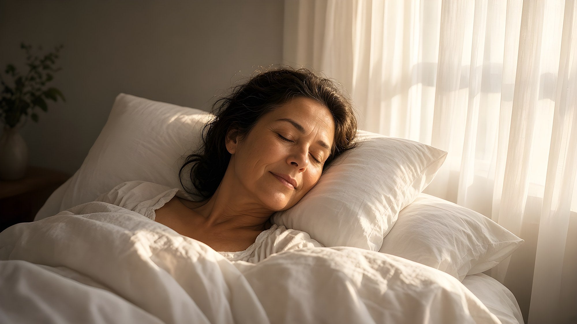 A woman sleeping peacefully